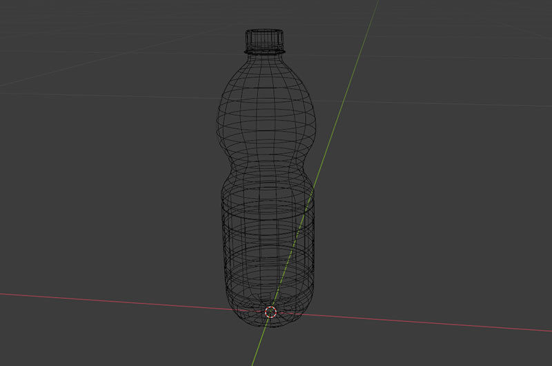 Plastic water bottle 750ml Low-poly 3D model_18
