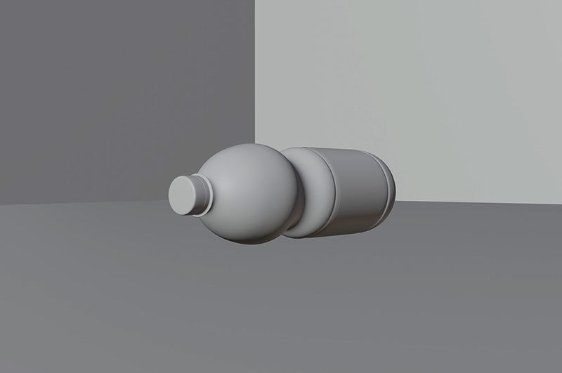 Plastic water bottle 750ml Low-poly 3D model_15