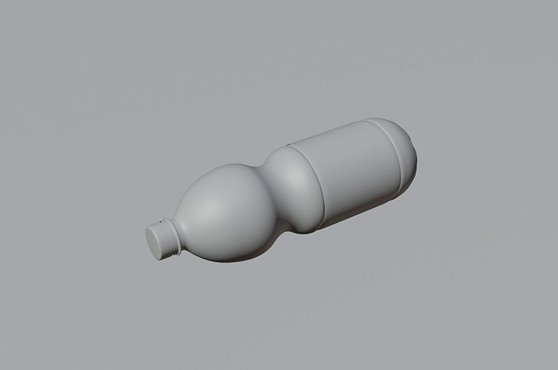 Plastic water bottle 750ml Low-poly 3D model_14
