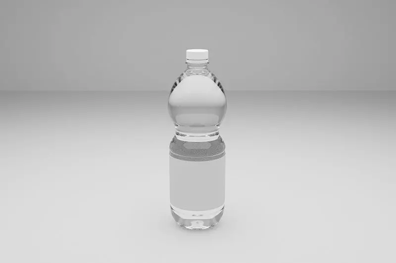 Plastic water bottle 750ml Low-poly 3D model_0