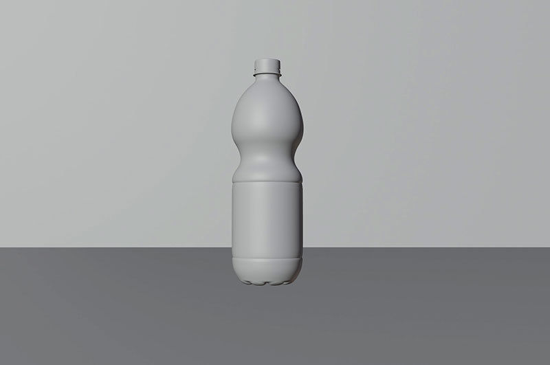 Plastic water bottle 750ml Low-poly 3D model_8