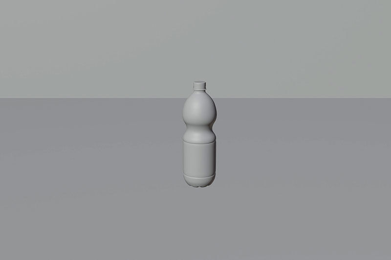 Plastic water bottle 750ml Low-poly 3D model_6