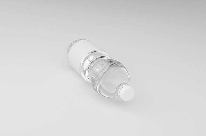 Plastic water bottle 750ml Low-poly 3D model_5