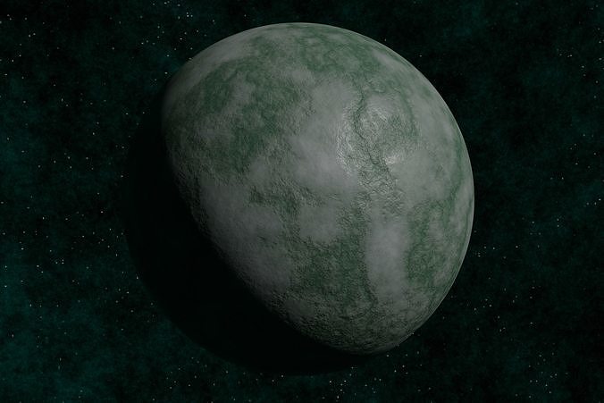 Ice planet 001-alfa Low-poly 3D model