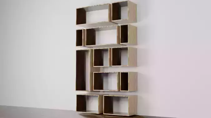 Wooden Minimalistic Bookshelf - easy to change