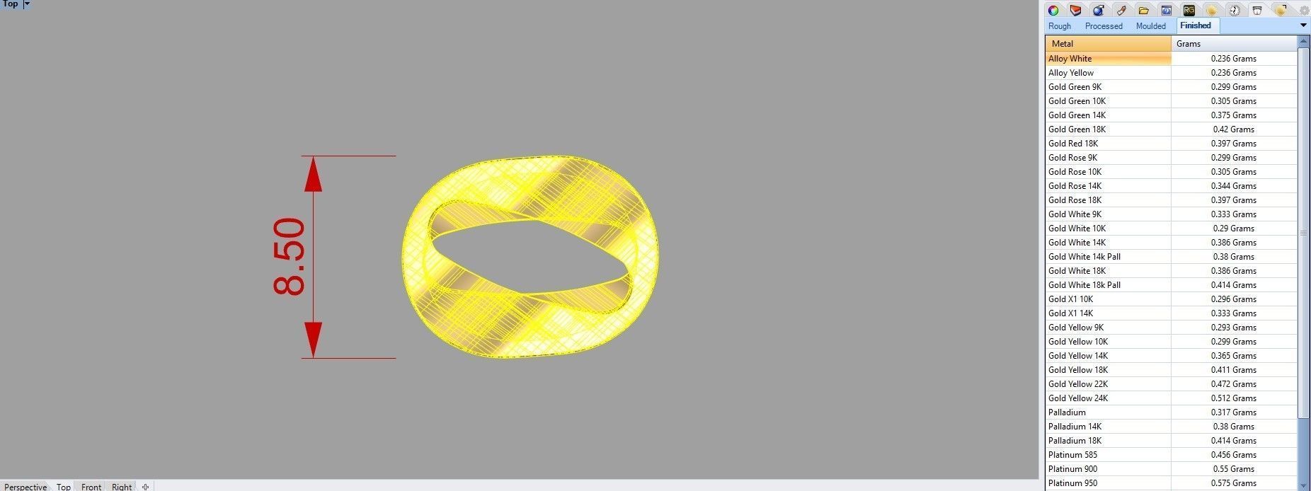 Chain Necklace lightweigt 3D print model_4