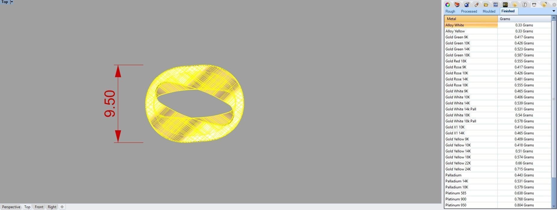 Chain Necklace lightweigt 3D print model_5