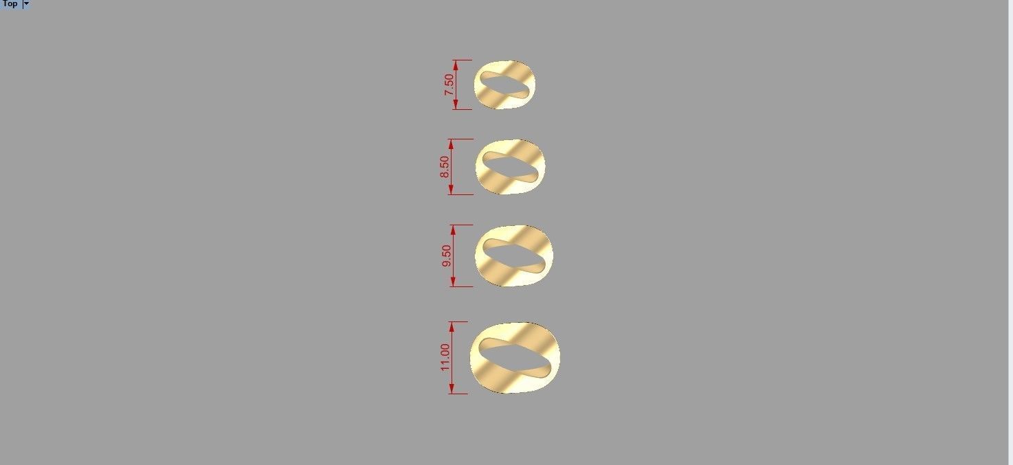 Chain Necklace lightweigt 3D print model_7