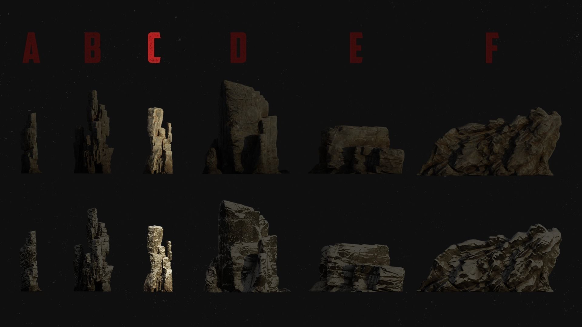 FREE ULTIMATE ROCK BUNDLE and BONUS 4k Texture Variations Free 3D model_1
