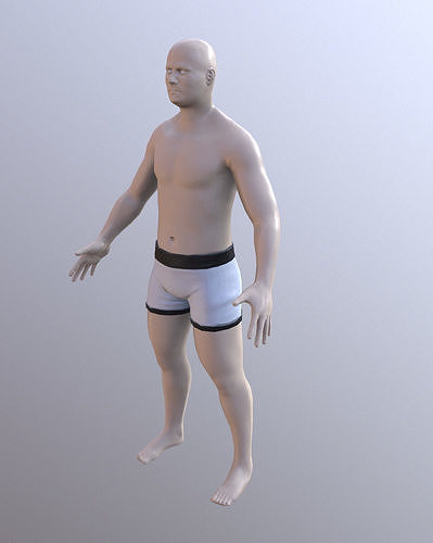 Male average Low-poly 3D model