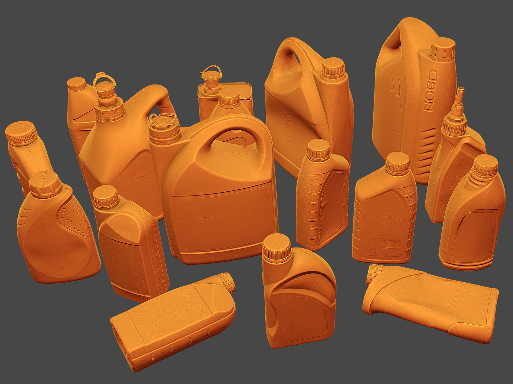 Garage Bottles and Canisters Pack 3D Model Collection_3