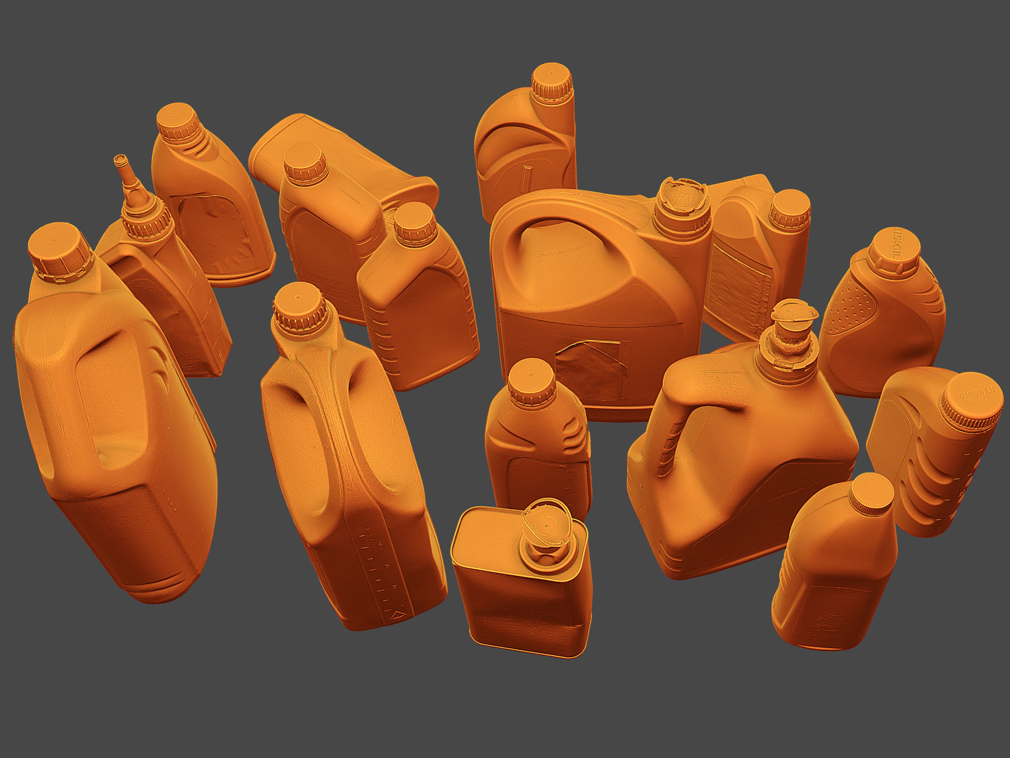 Garage Bottles and Canisters Pack 3D Model Collection_5