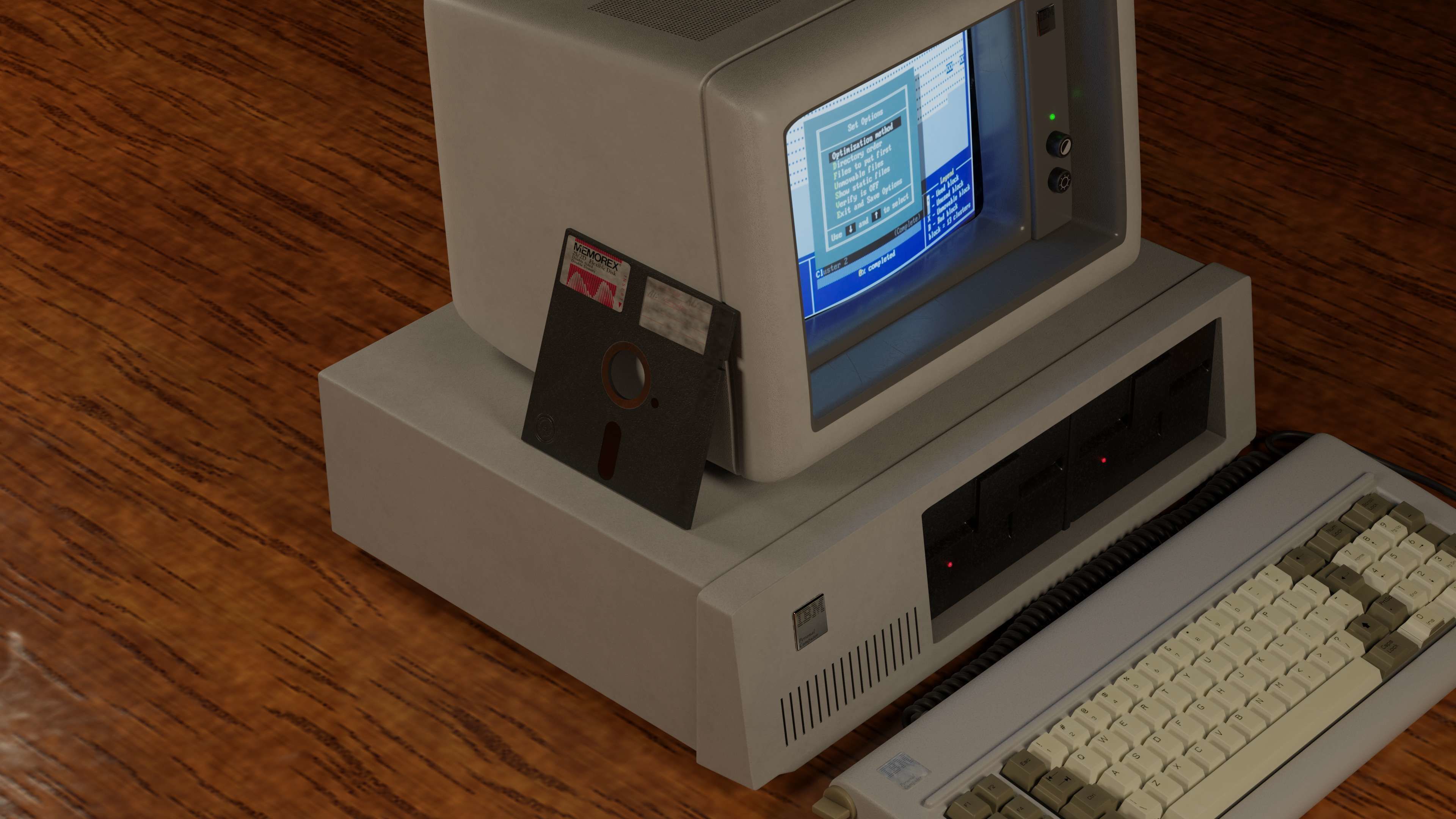 IBM 5150 Vintage Personal Computer 3D model_9