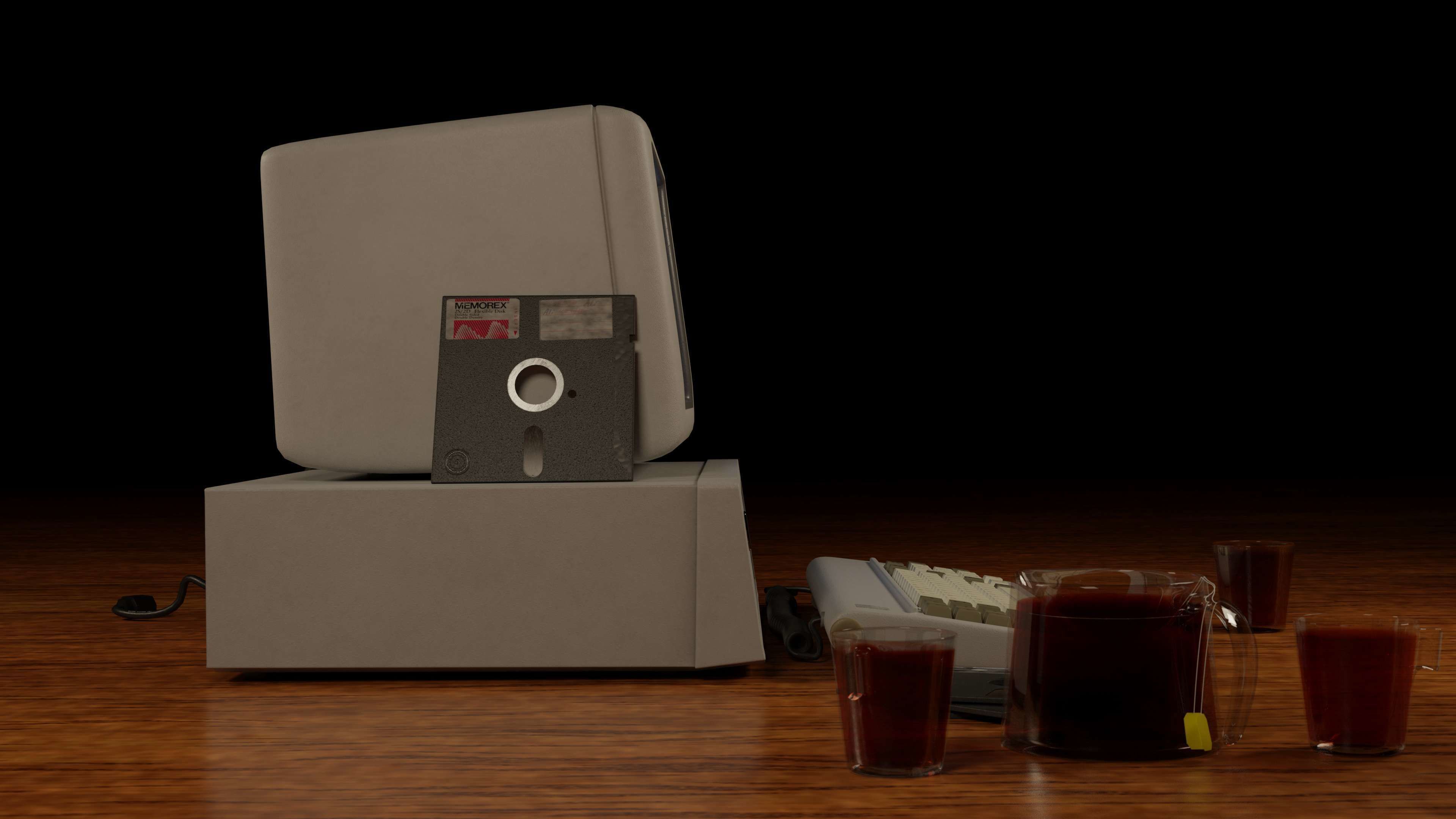 IBM 5150 Vintage Personal Computer 3D model_7