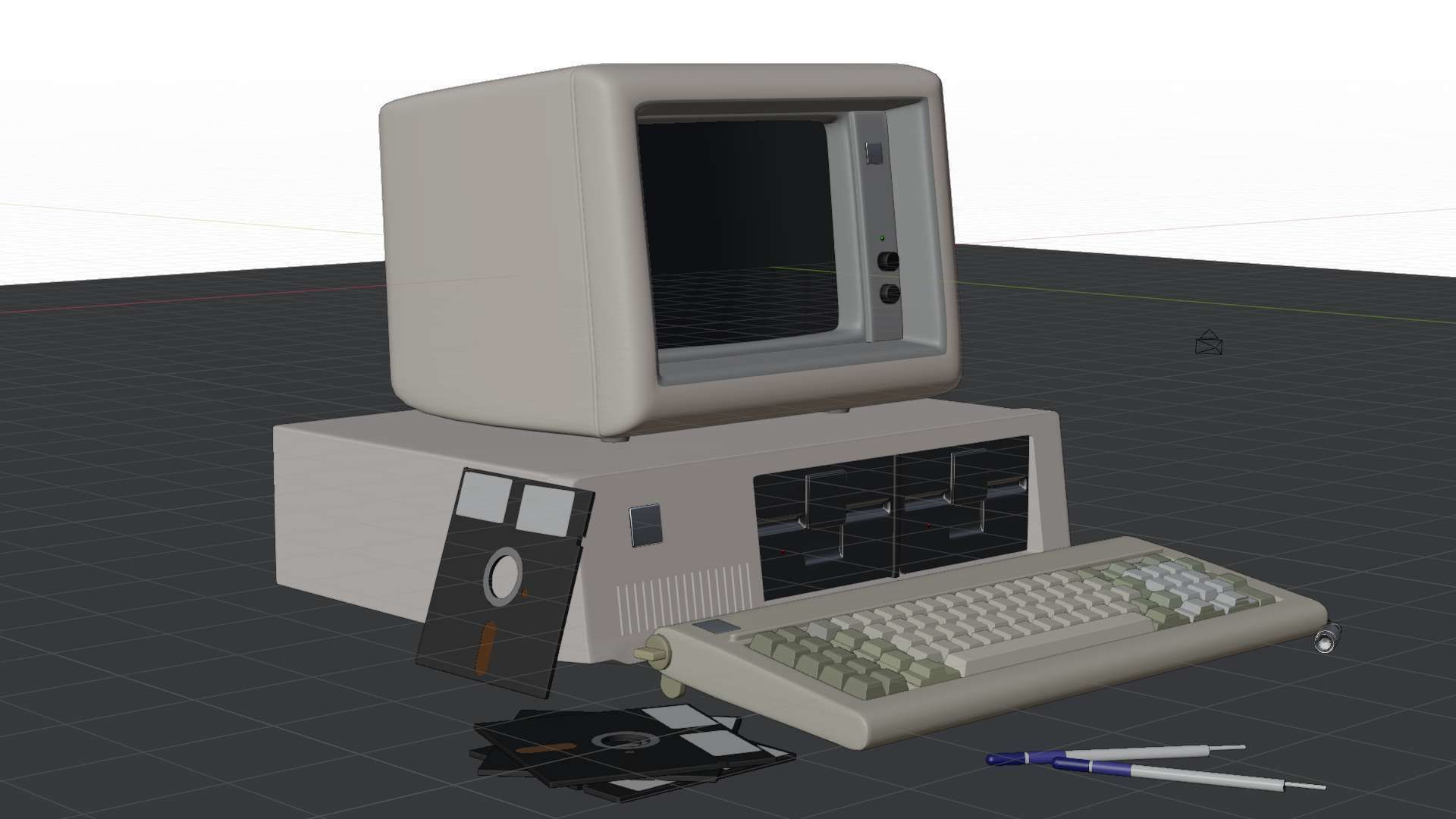 IBM 5150 Vintage Personal Computer 3D model_13