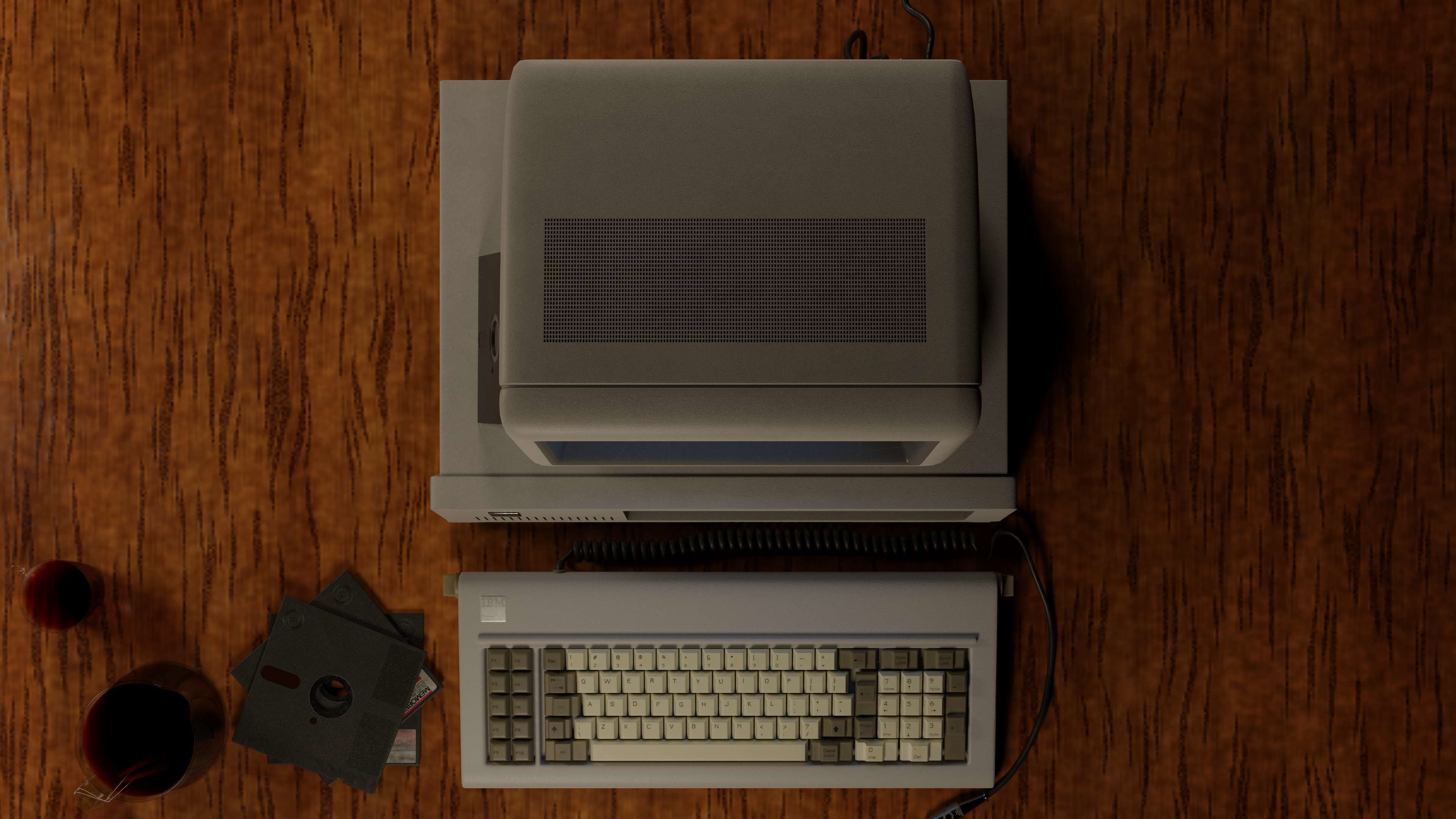 IBM 5150 Vintage Personal Computer 3D model_1