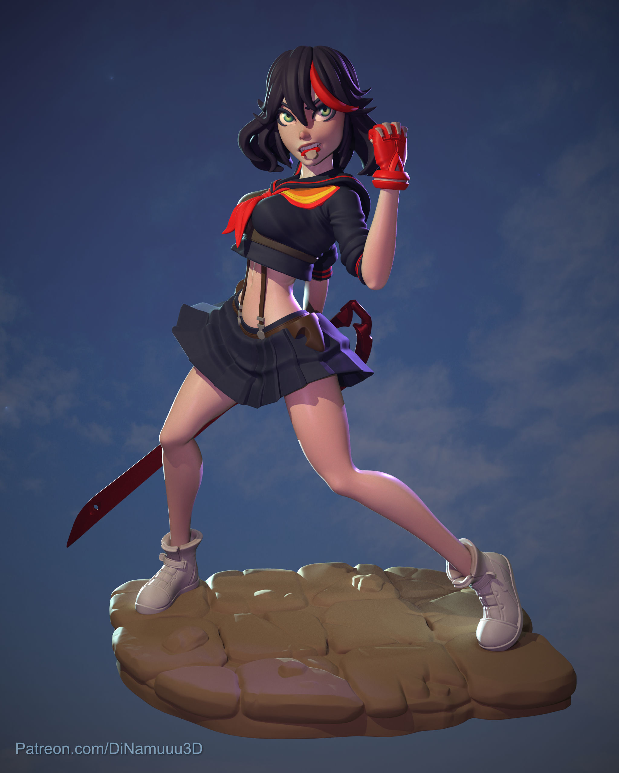 Ryuko Matoi School Uniform Kill La Kill 3D Print Model 3D print model_4