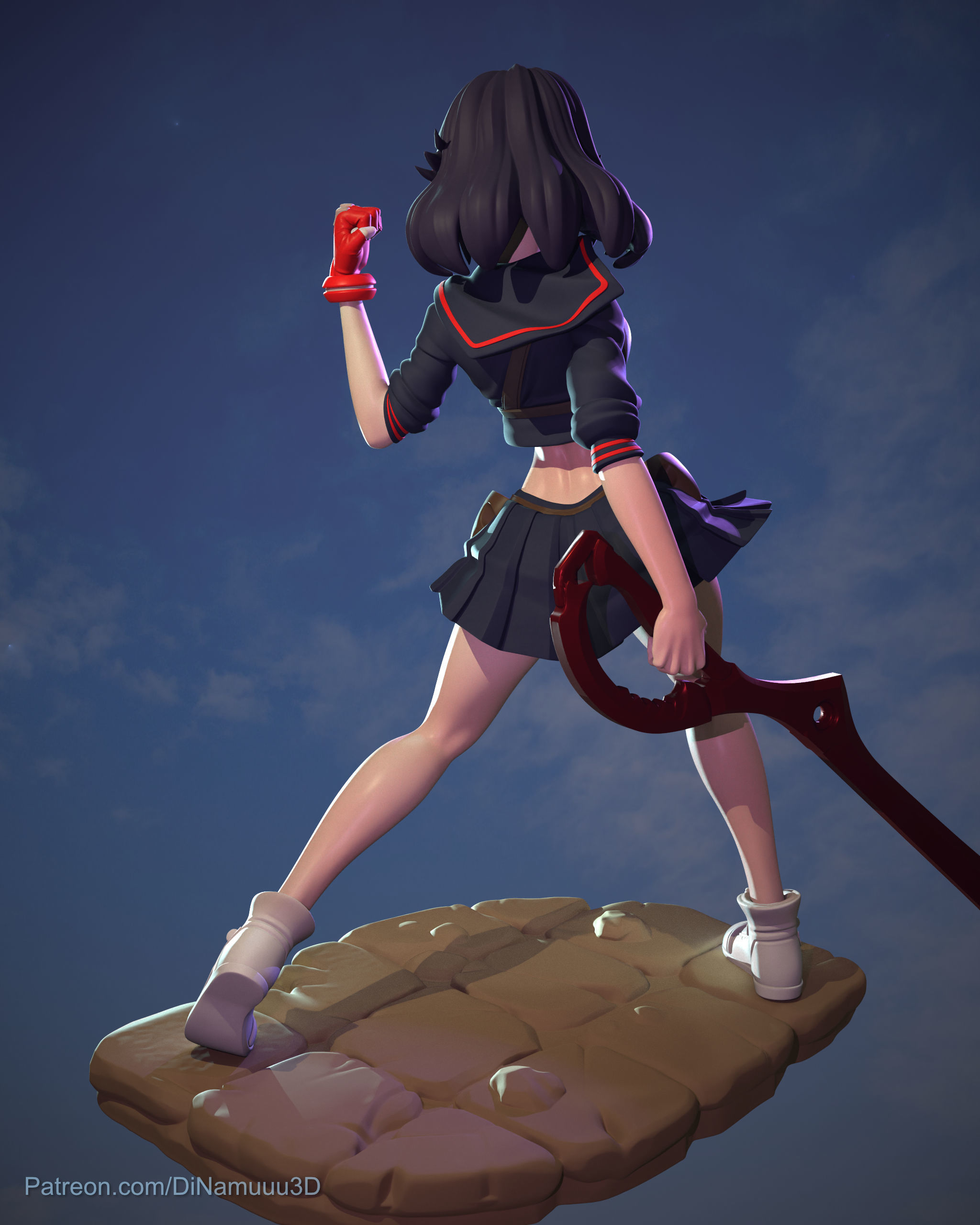 Ryuko Matoi School Uniform Kill La Kill 3D Print Model 3D print model_8