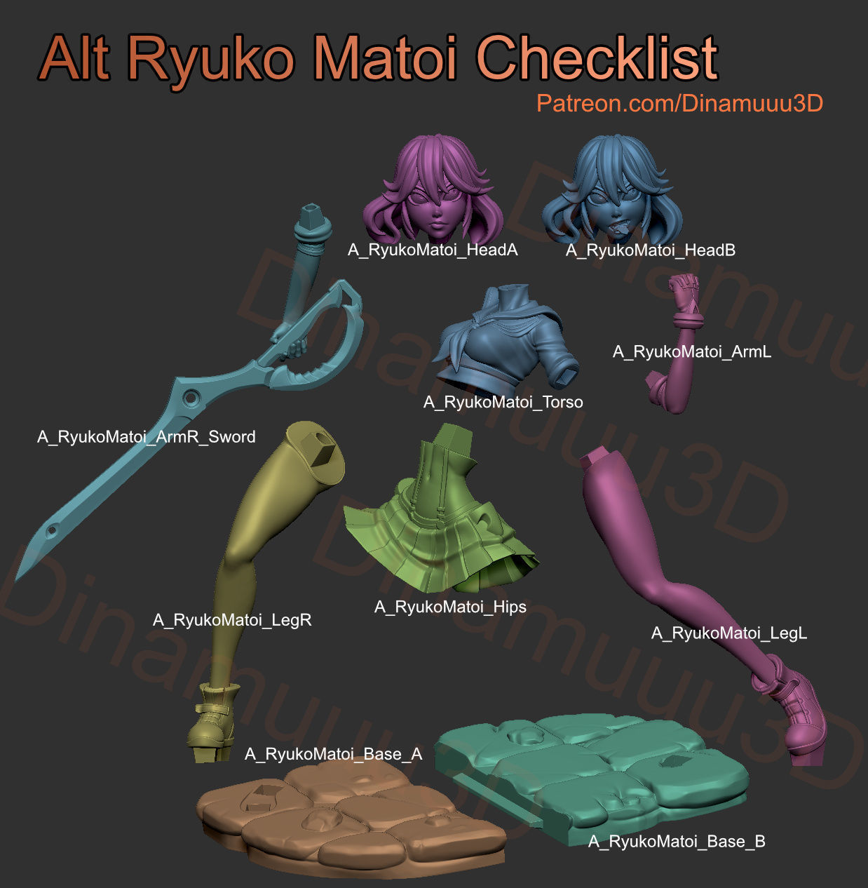 Ryuko Matoi School Uniform Kill La Kill 3D Print Model 3D print model_12