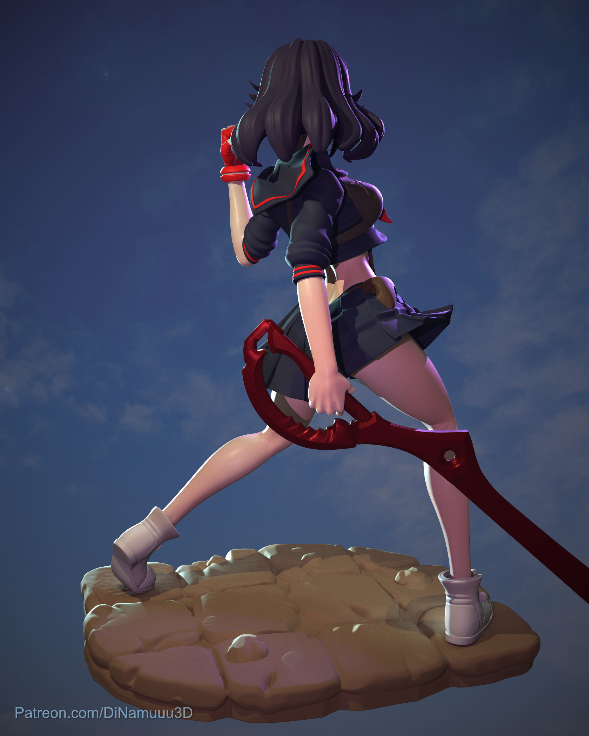 Ryuko Matoi School Uniform Kill La Kill 3D Print Model 3D print model_7