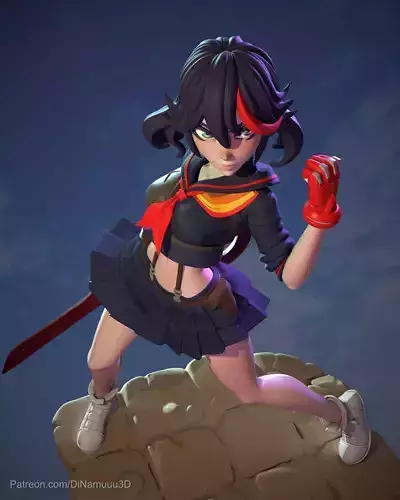 Ryuko Matoi School Uniform Kill La Kill 3D Print Model 3D print model