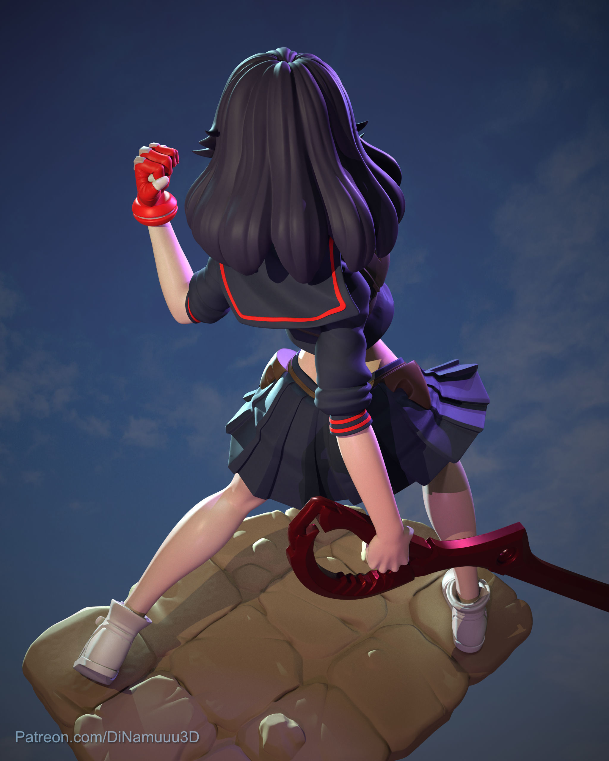 Ryuko Matoi School Uniform Kill La Kill 3D Print Model 3D print model_2