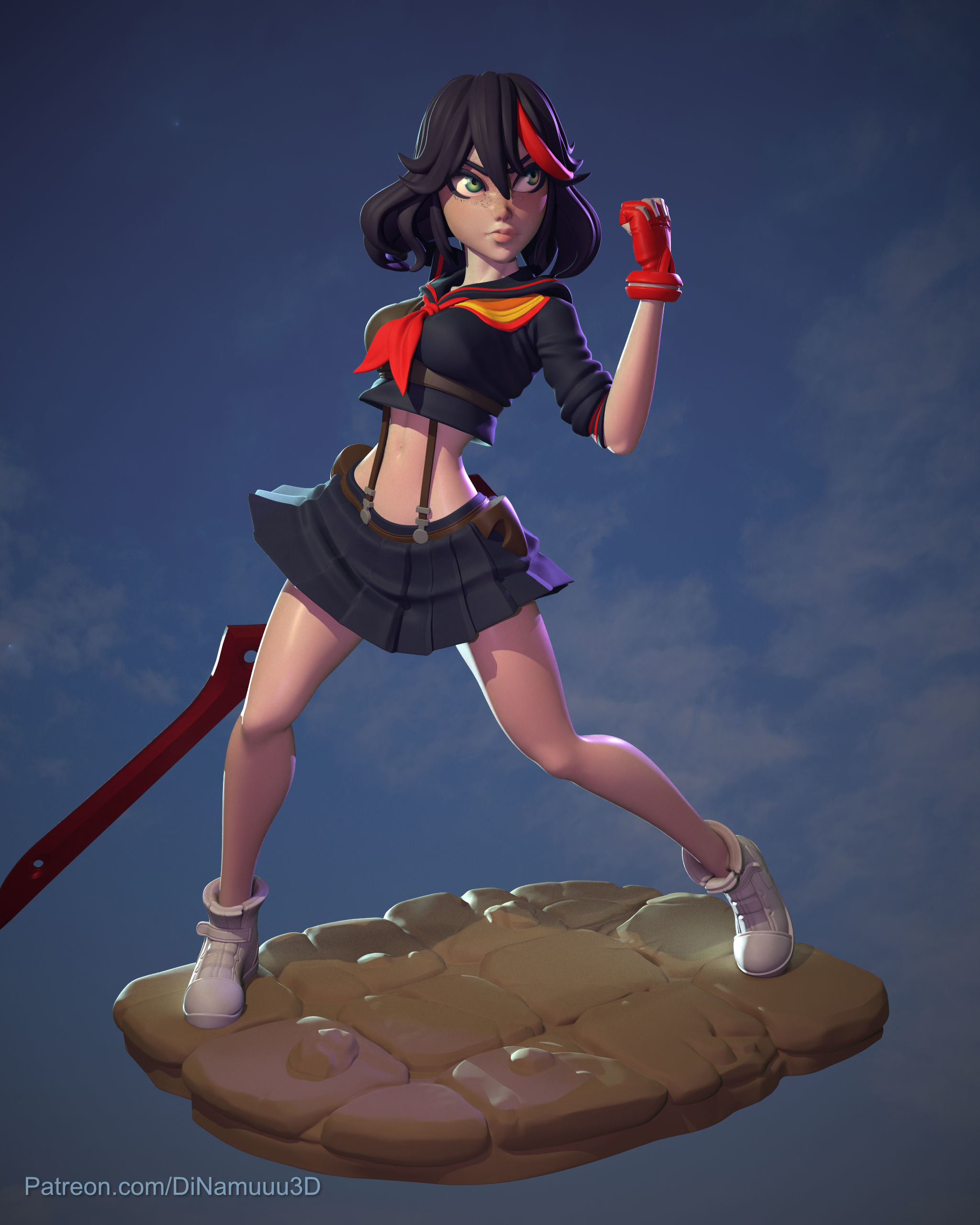 Ryuko Matoi School Uniform Kill La Kill 3D Print Model 3D print model_5