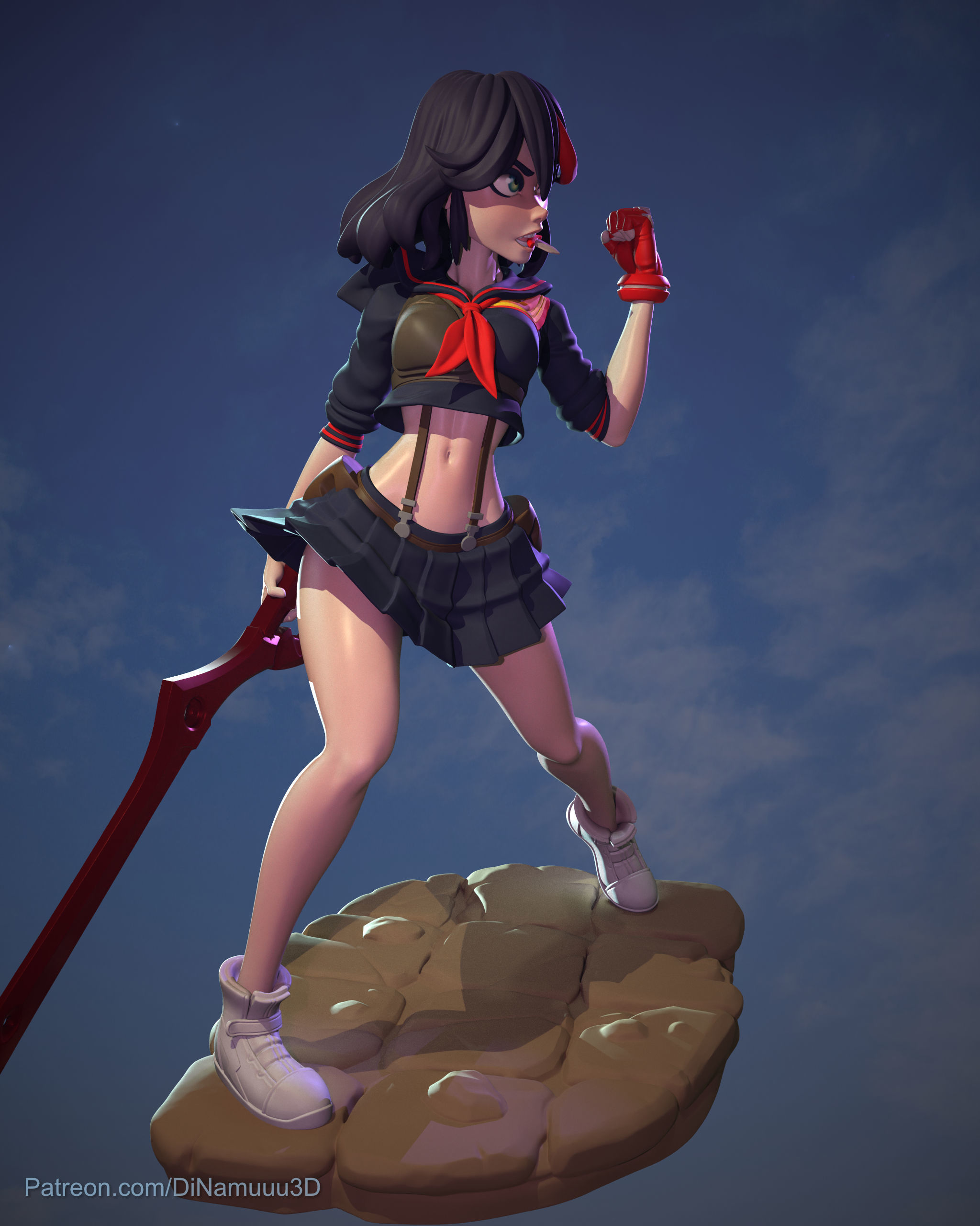 Ryuko Matoi School Uniform Kill La Kill 3D Print Model 3D print model_10