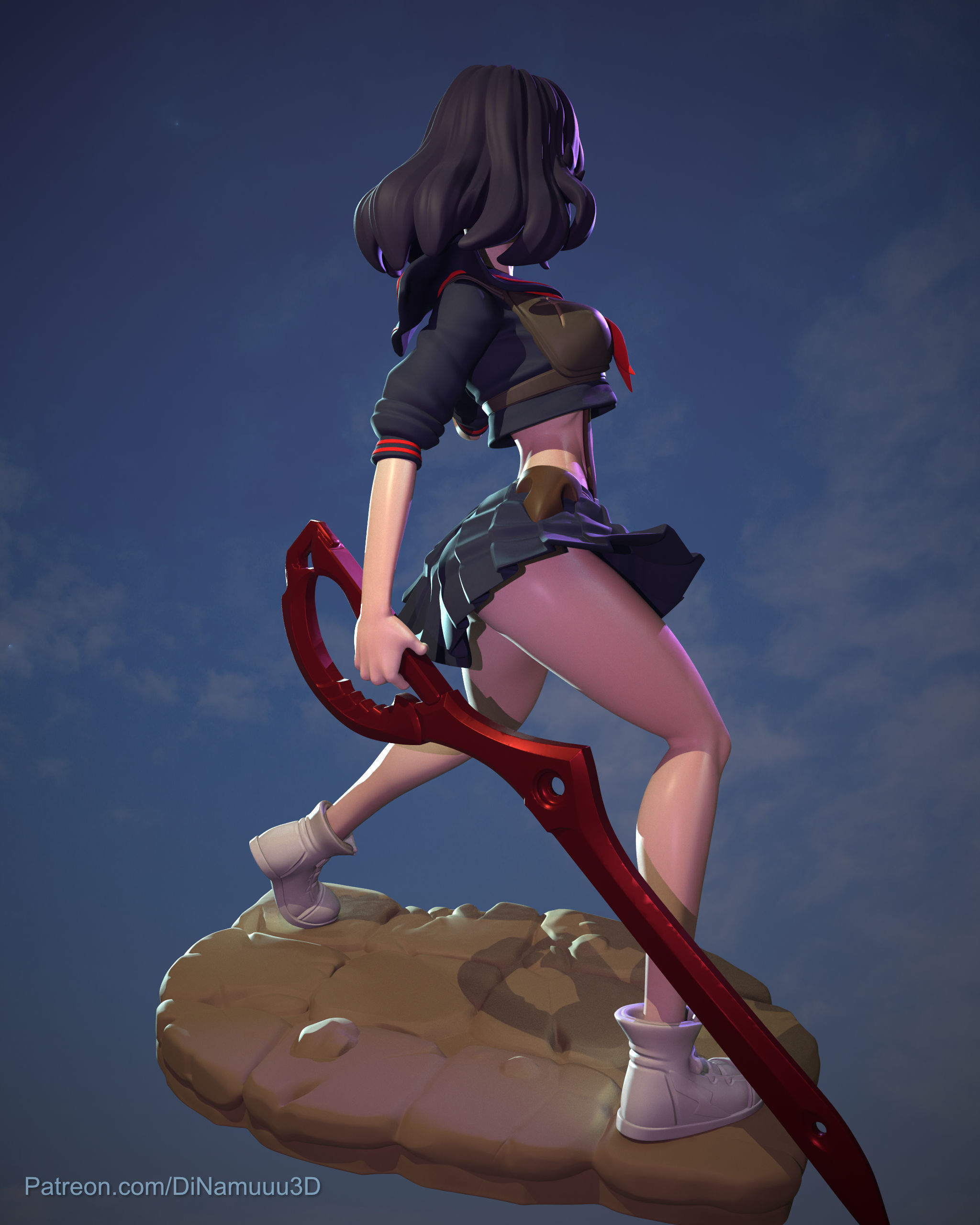 Ryuko Matoi School Uniform Kill La Kill 3D Print Model 3D print model_6
