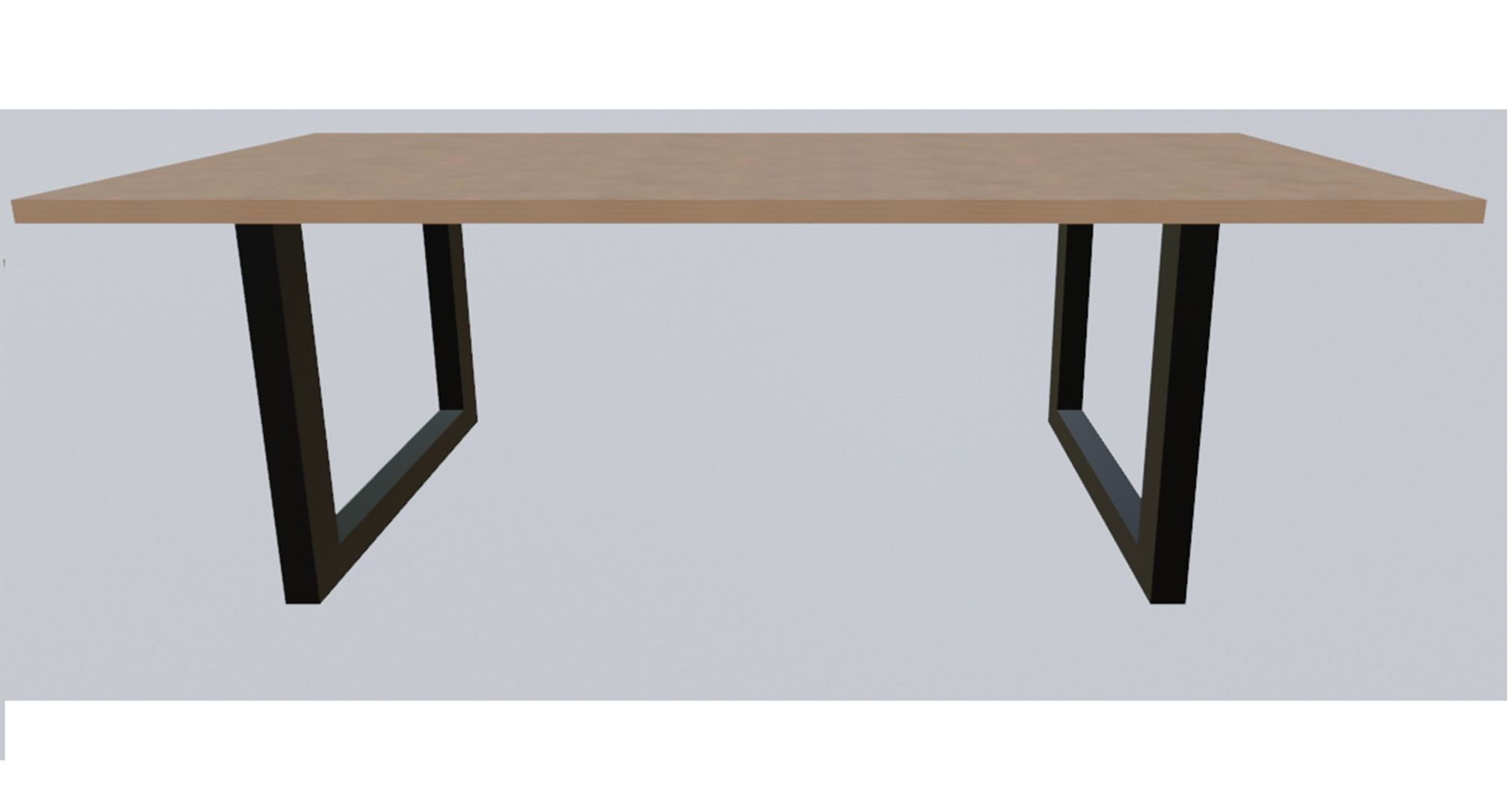 Simple Garden Table  3D model_4