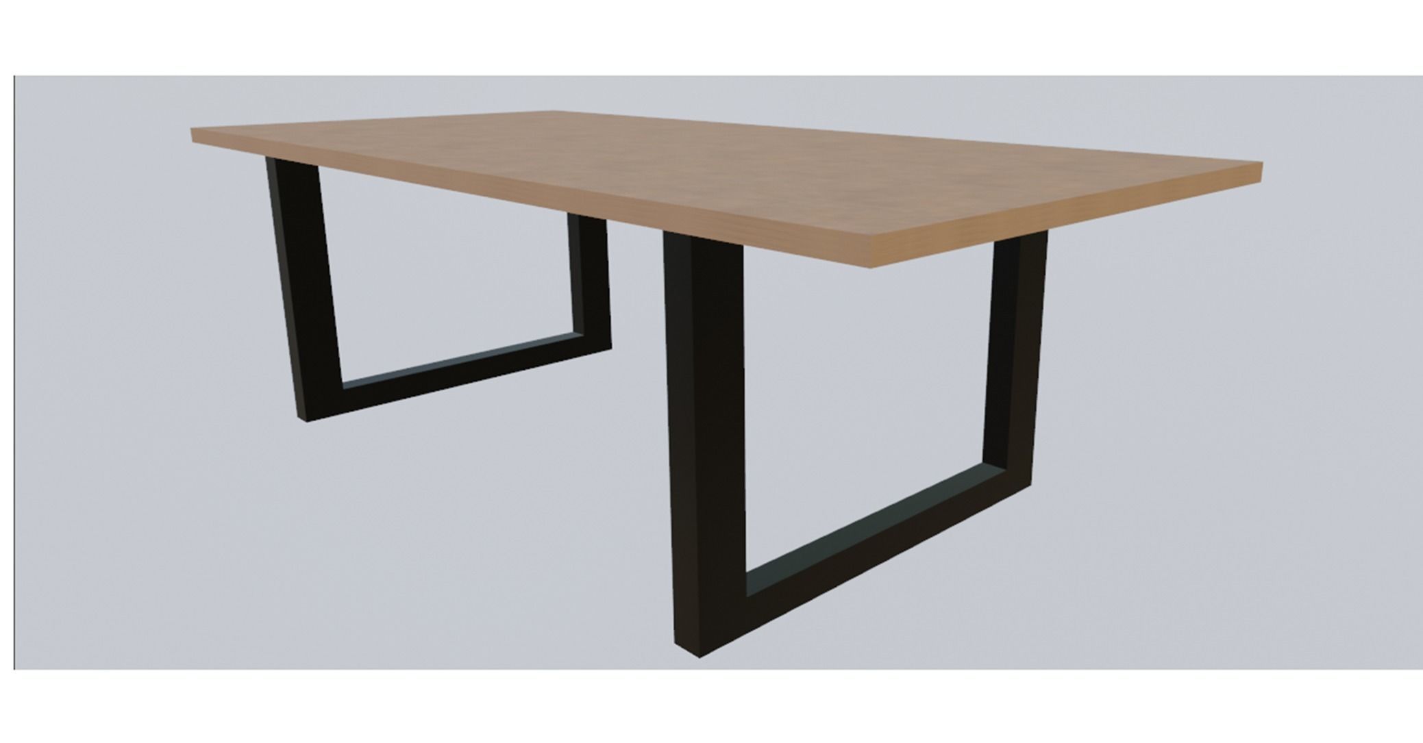 Simple Garden Table  3D model_2