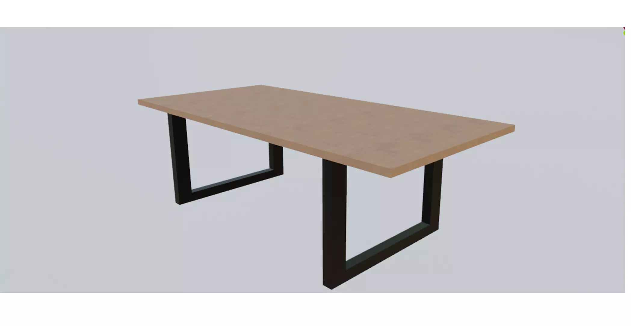 Simple Garden Table  3D model_0