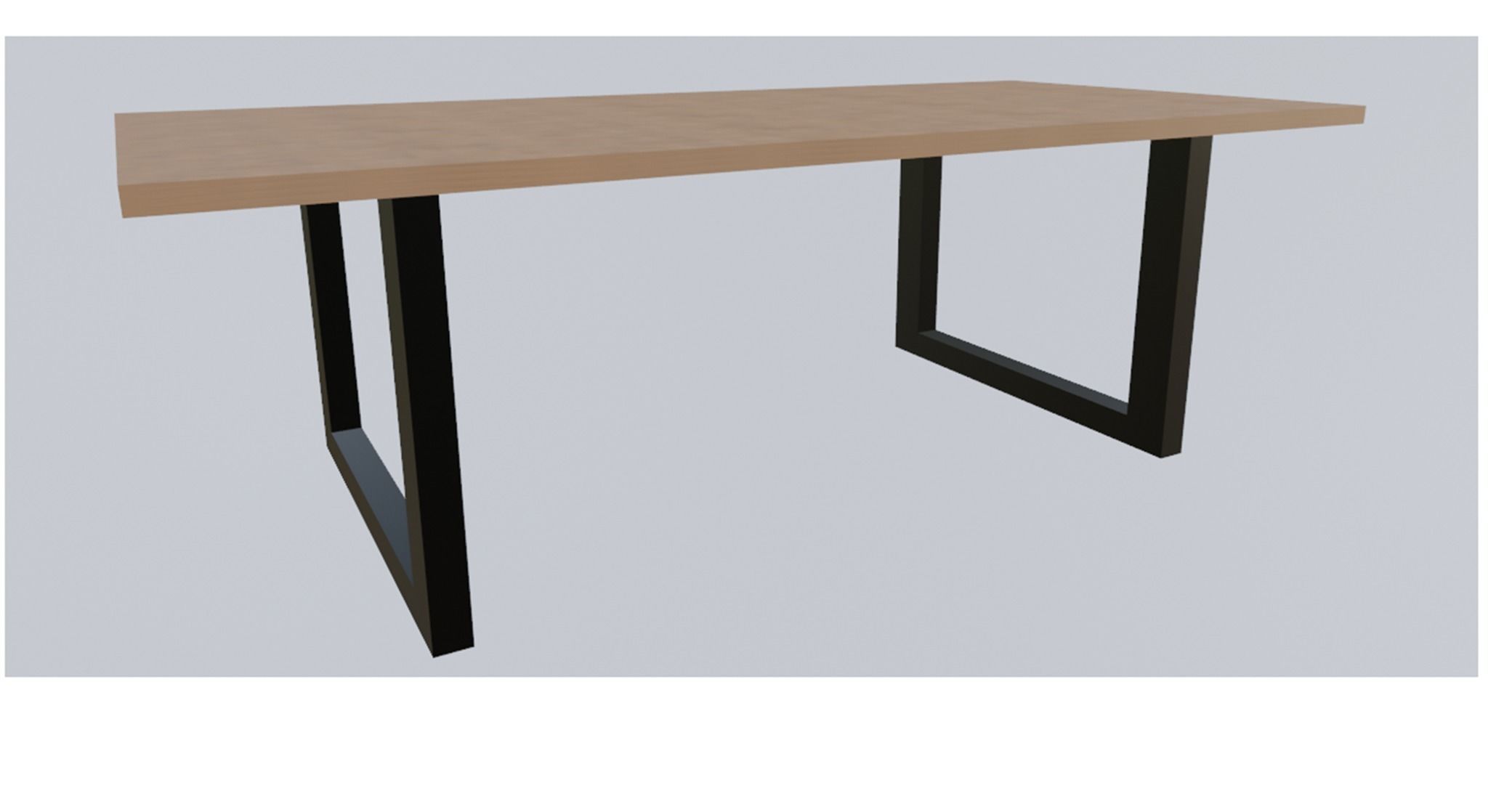 Simple Garden Table  3D model_3