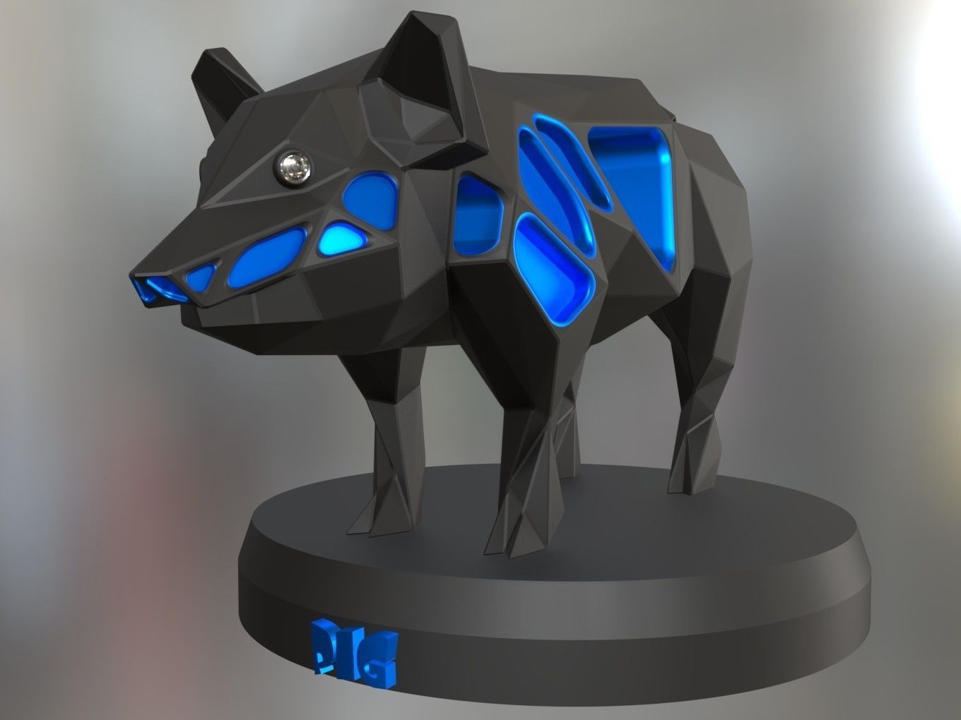 Voronoi Pig 3D print model_7
