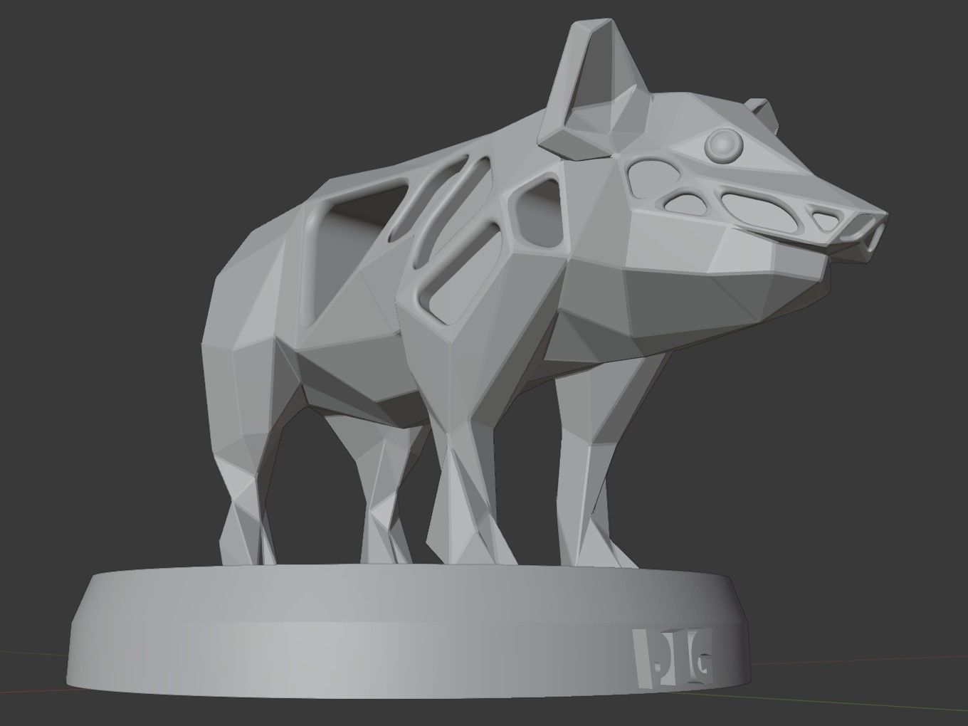 Voronoi Pig 3D print model_10