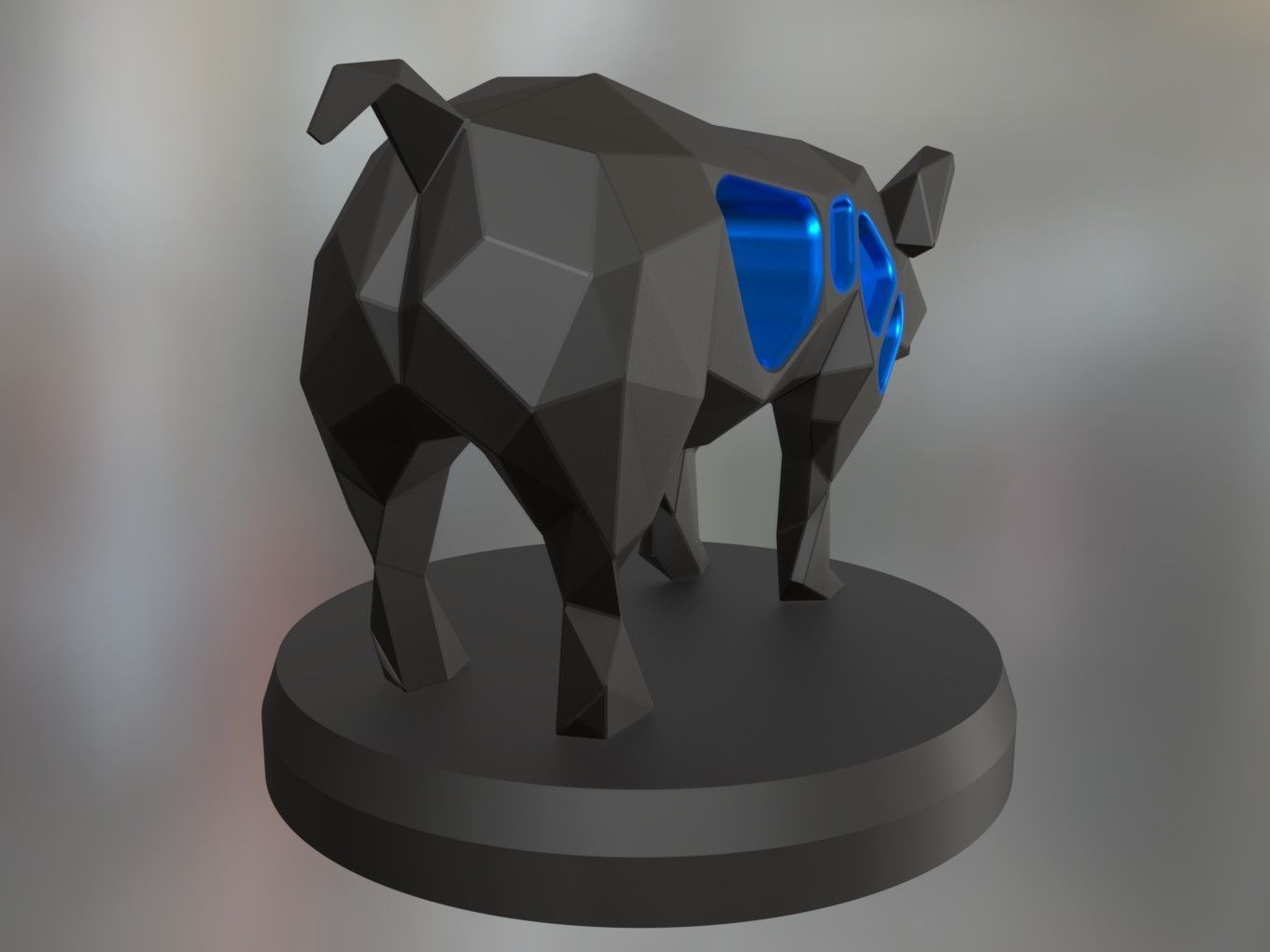 Voronoi Pig 3D print model_4