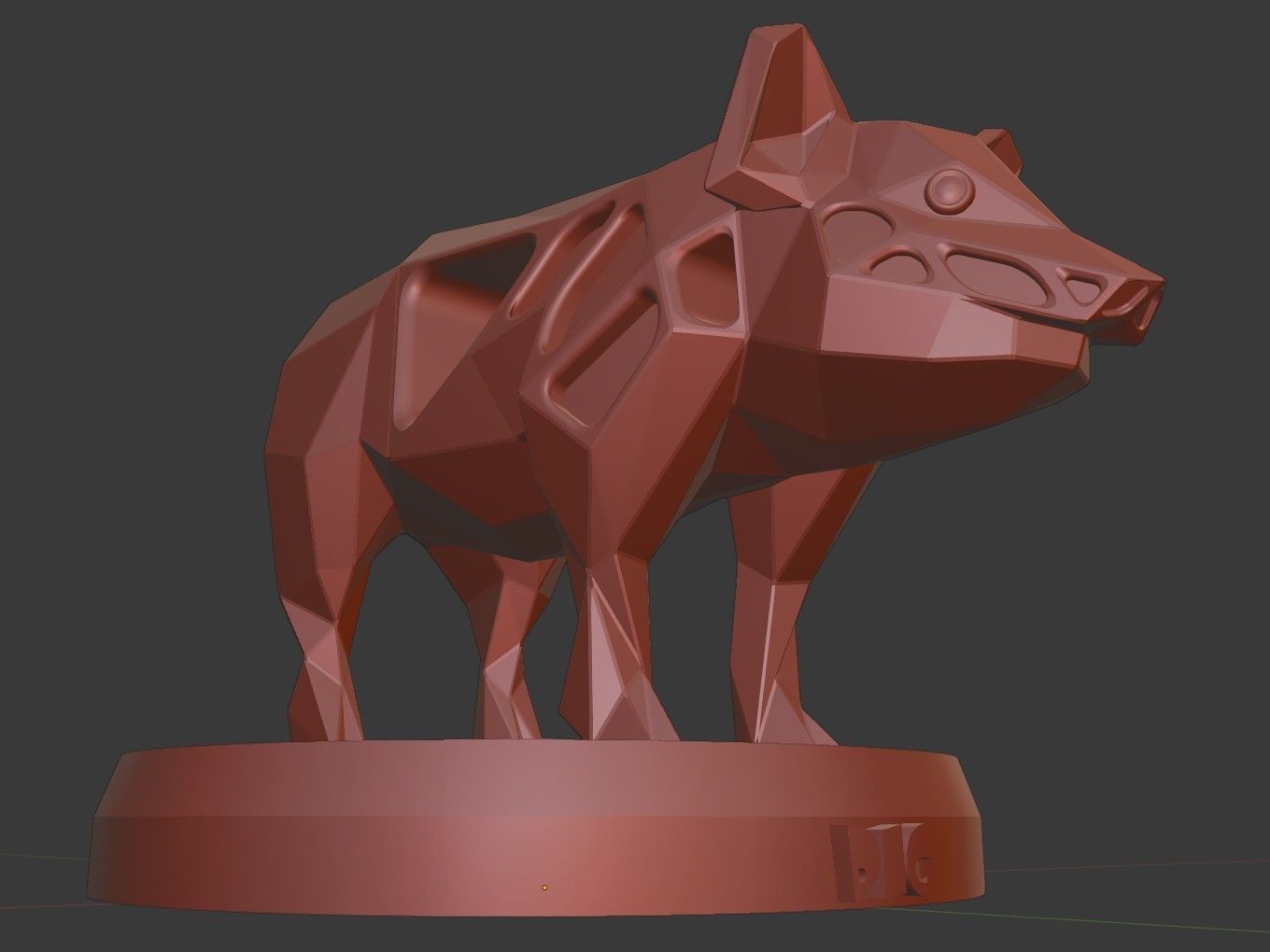 Voronoi Pig 3D print model_13