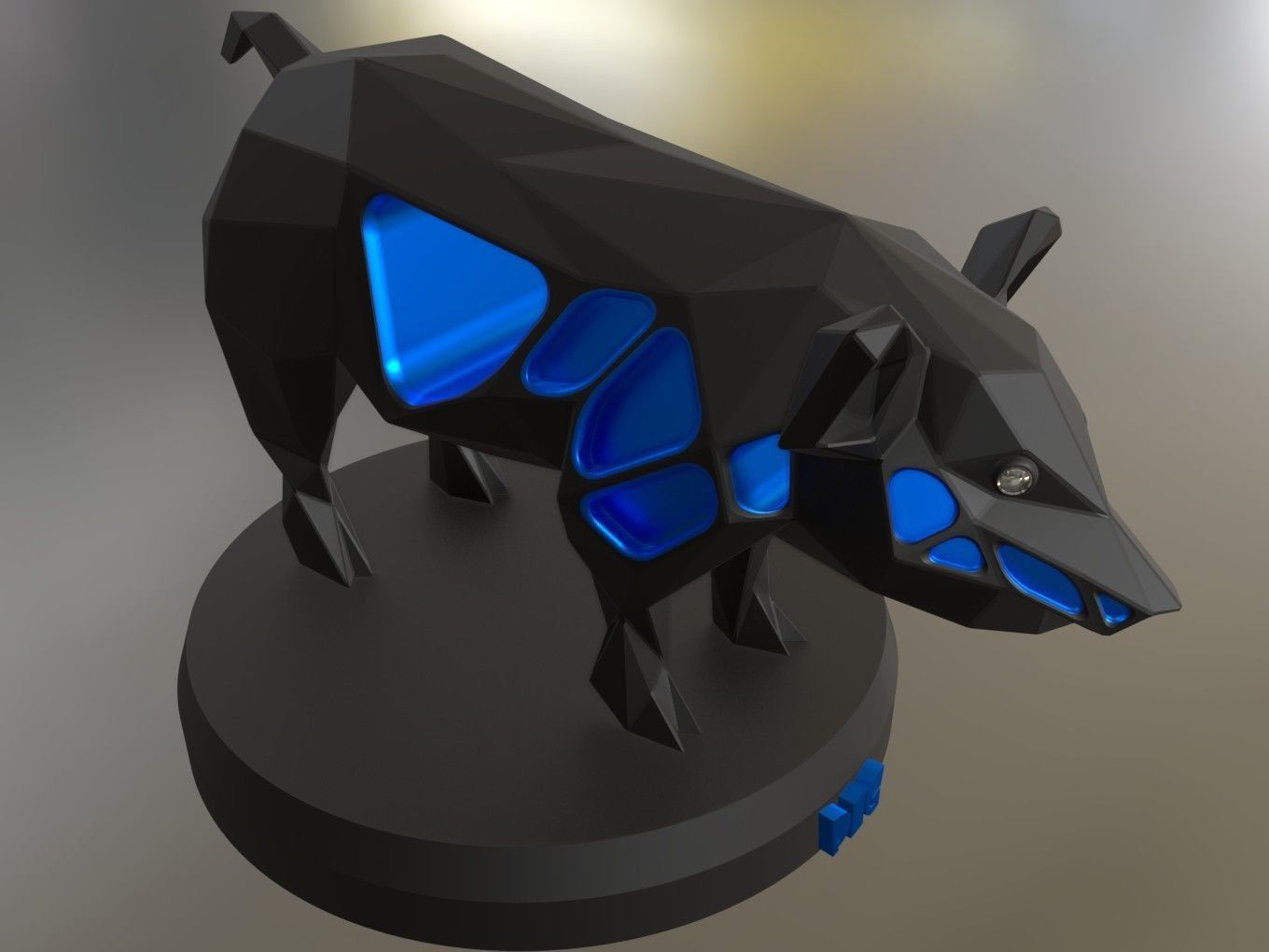 Voronoi Pig 3D print model_1
