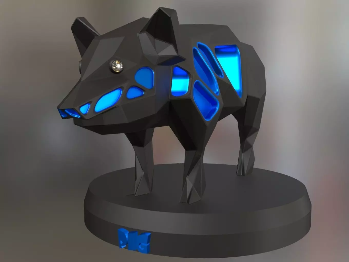 Voronoi Pig 3D print model_0