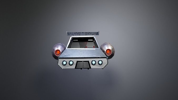 space car Low-poly 3D model