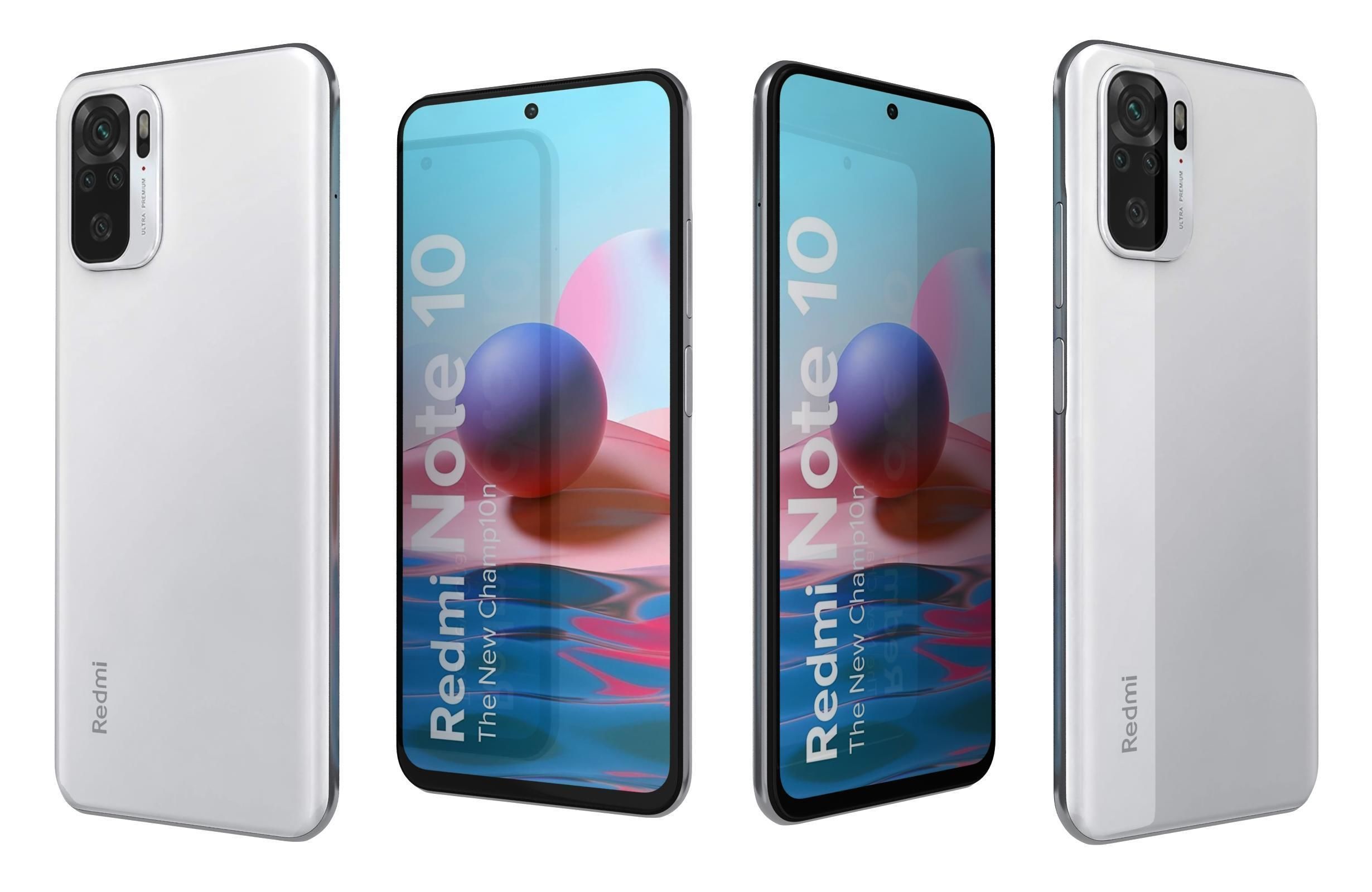 Xiaomi Redmi Note 10 Frost White 3D model_3