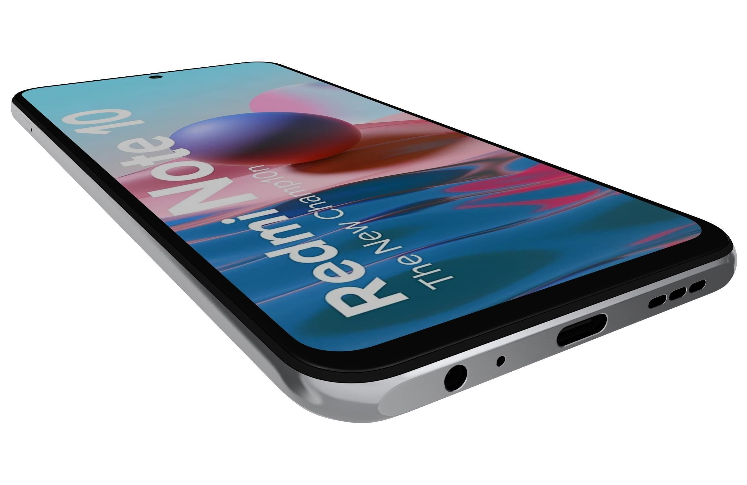 Xiaomi Redmi Note 10 Frost White 3D model_12