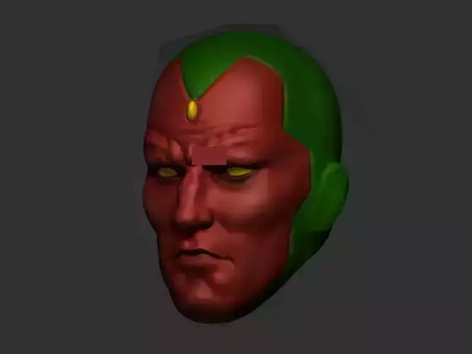 Marvel Comic Vision Head Sculpt for Action Figures 3D print model