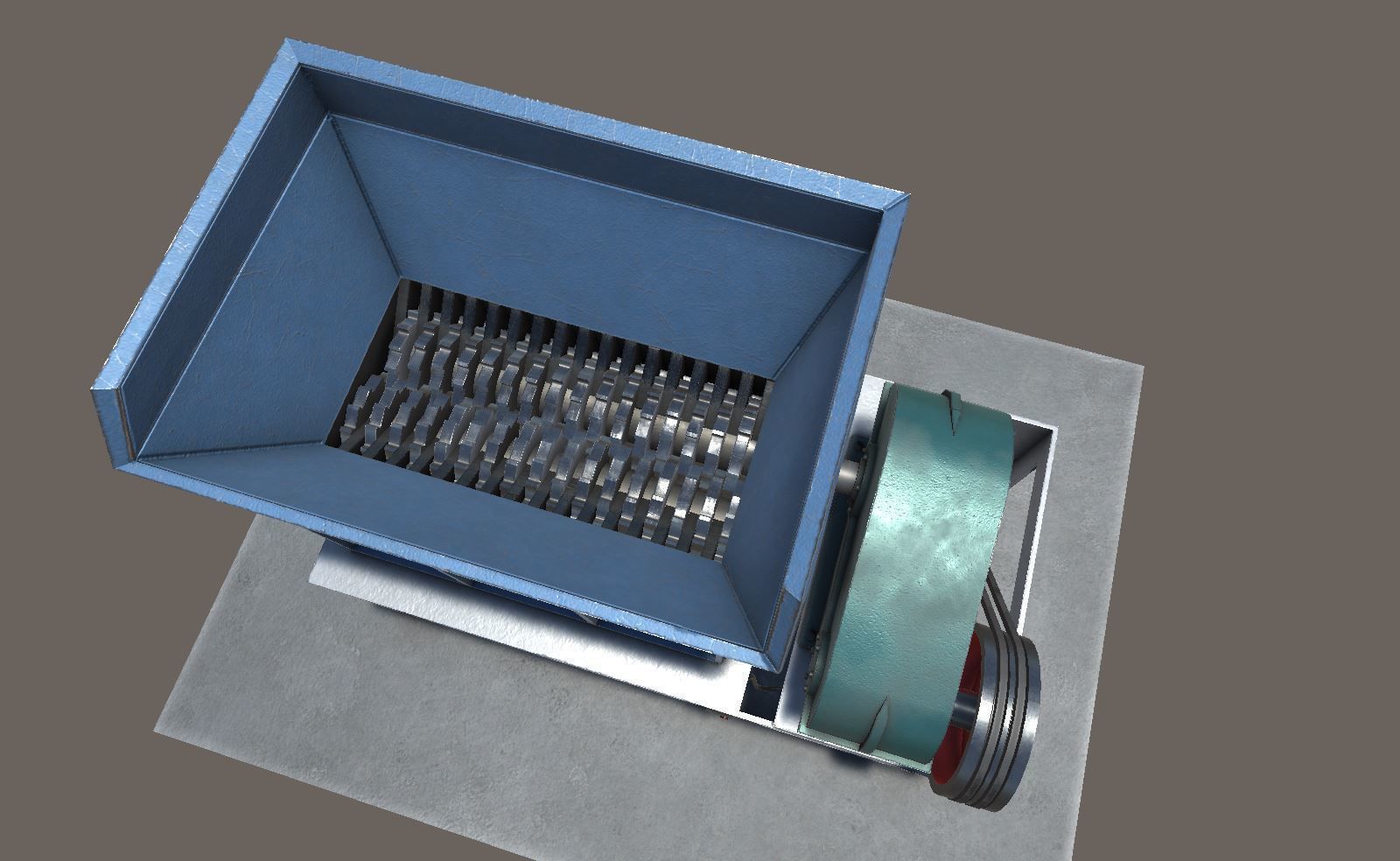 Metal Shredder animated Low-poly 3D model_5