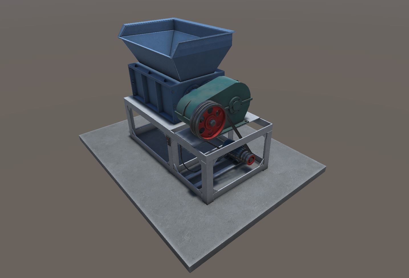 Metal Shredder animated Low-poly 3D model_9