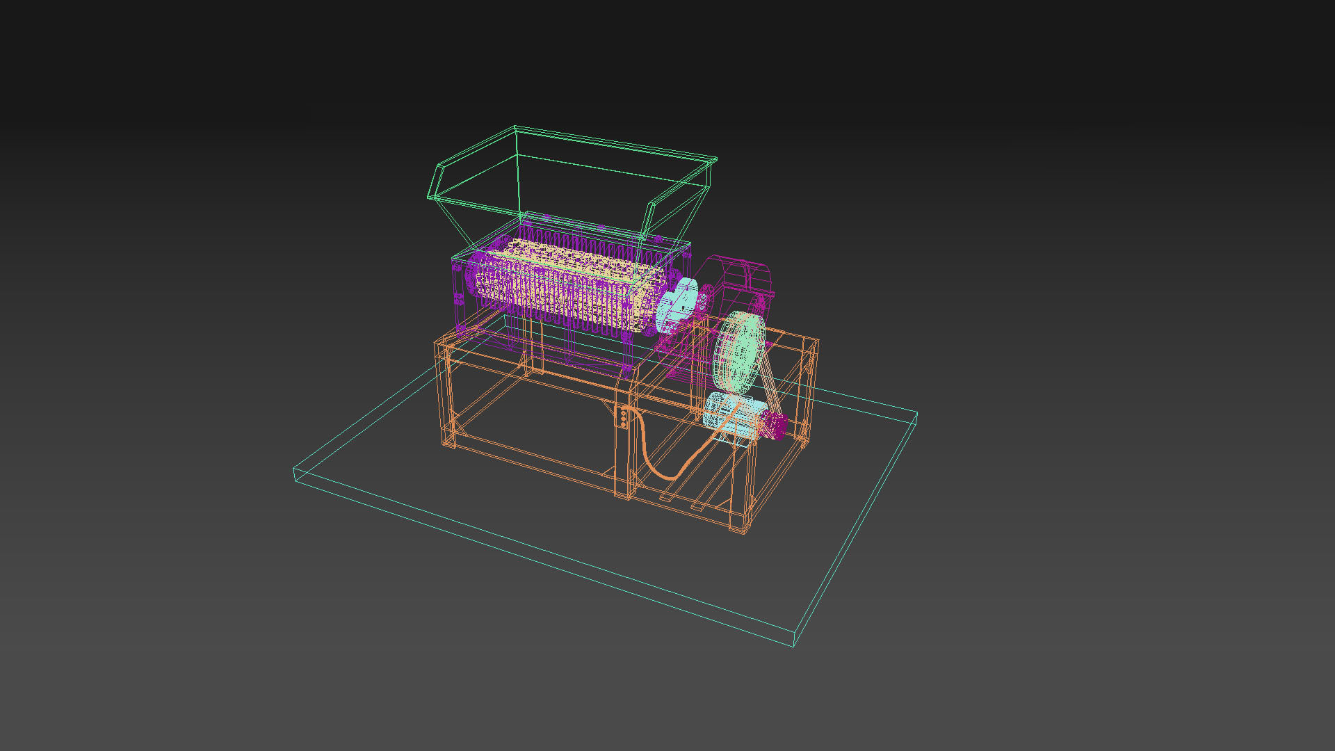 Metal Shredder animated Low-poly 3D model_11