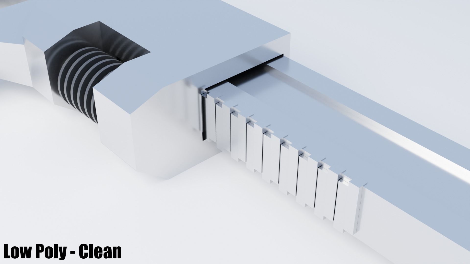 Monkey Wrench Low-poly 3D model_17