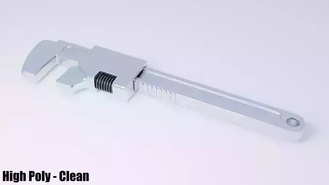 Monkey Wrench Low-poly 3D model