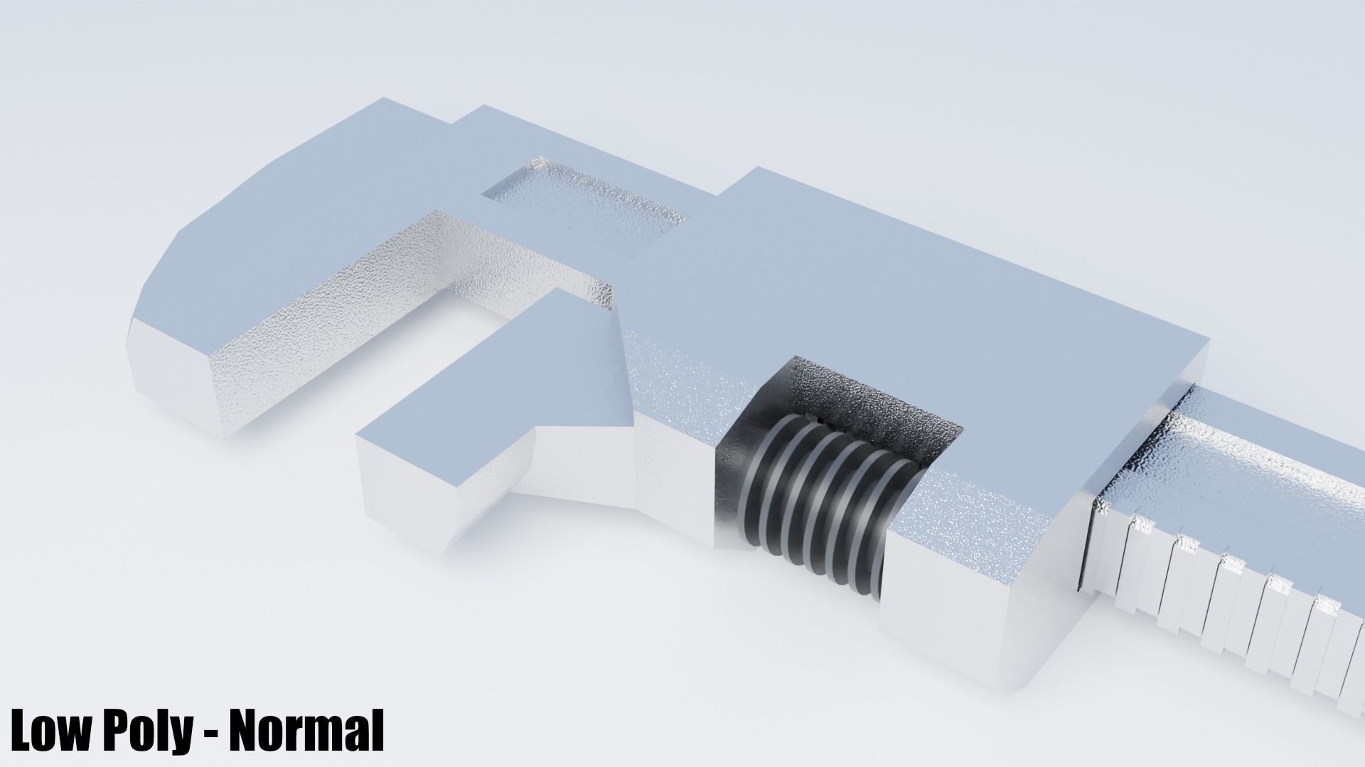 Monkey Wrench Low-poly 3D model_20