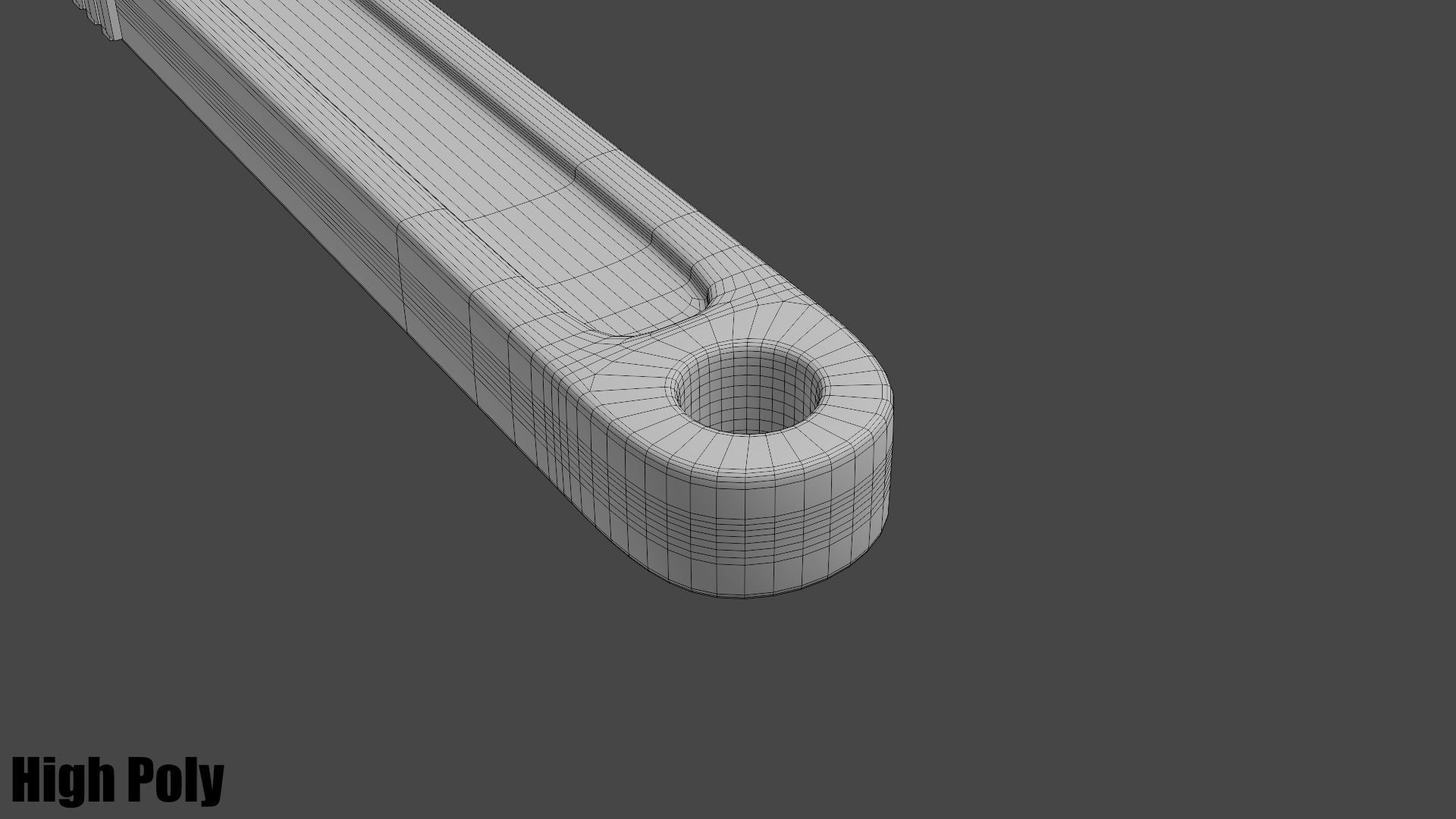 Monkey Wrench Low-poly 3D model_14